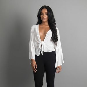 Sadie | White Flute Top